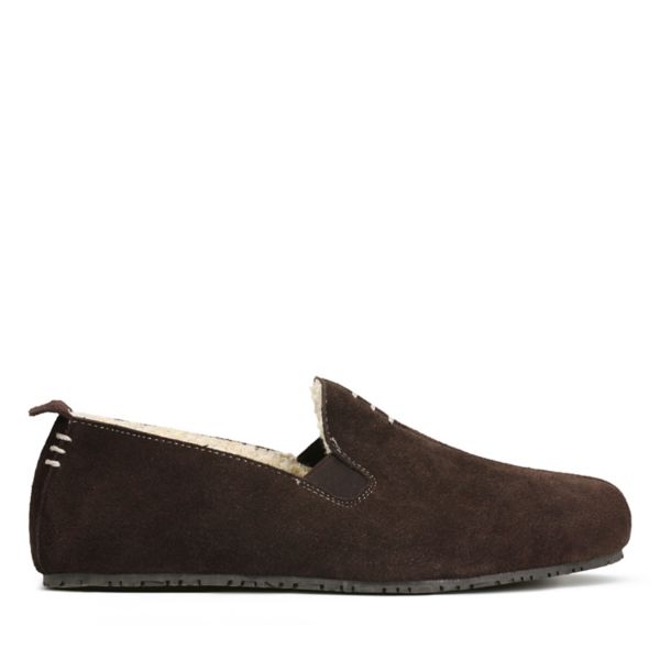 Clarks Mens Kite Falcon Slippers Brown | CA-4352960